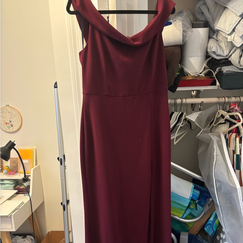 Lulu's Deep Burgundy Maxi Dress